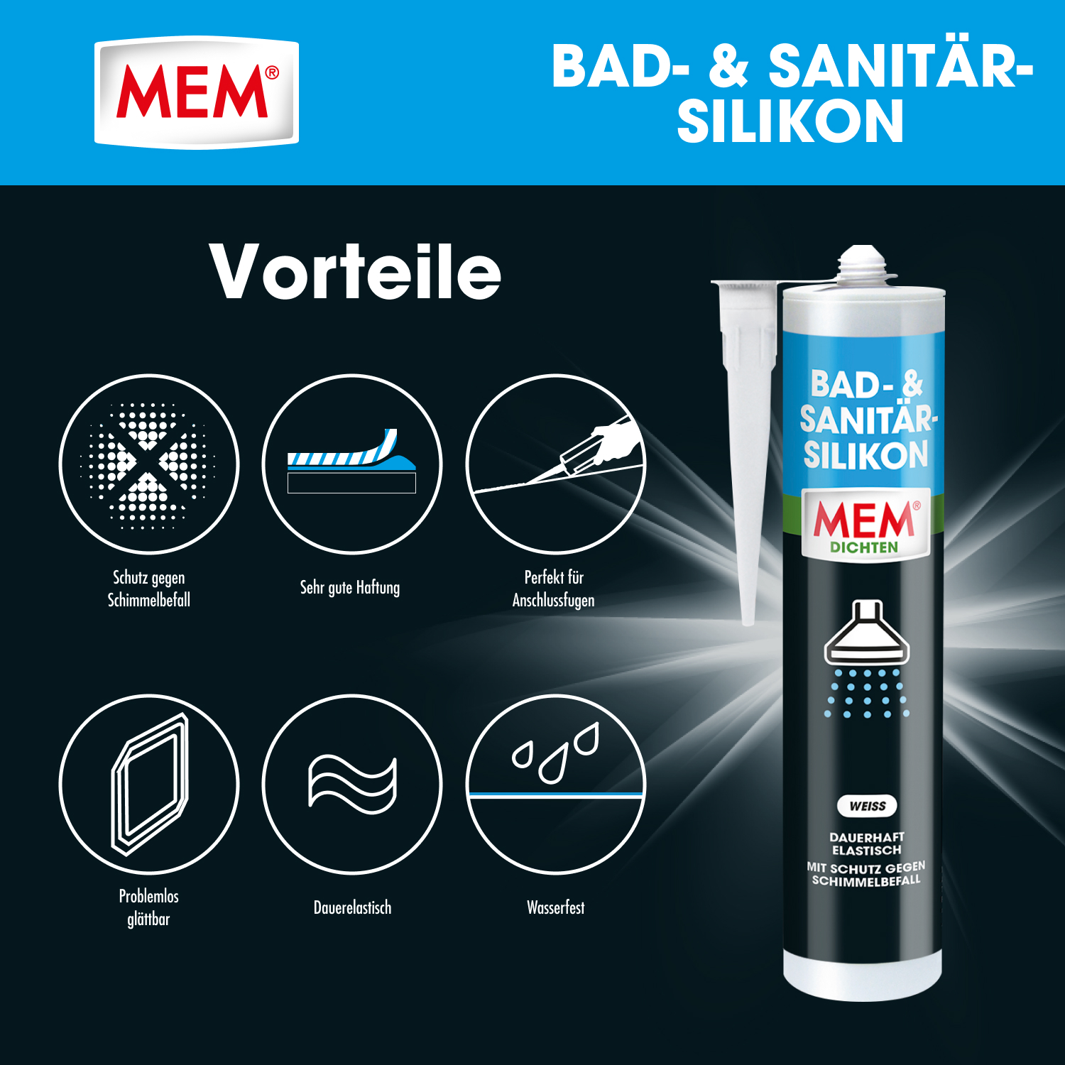 Bad- & Sanitär-Silikon Weiss
