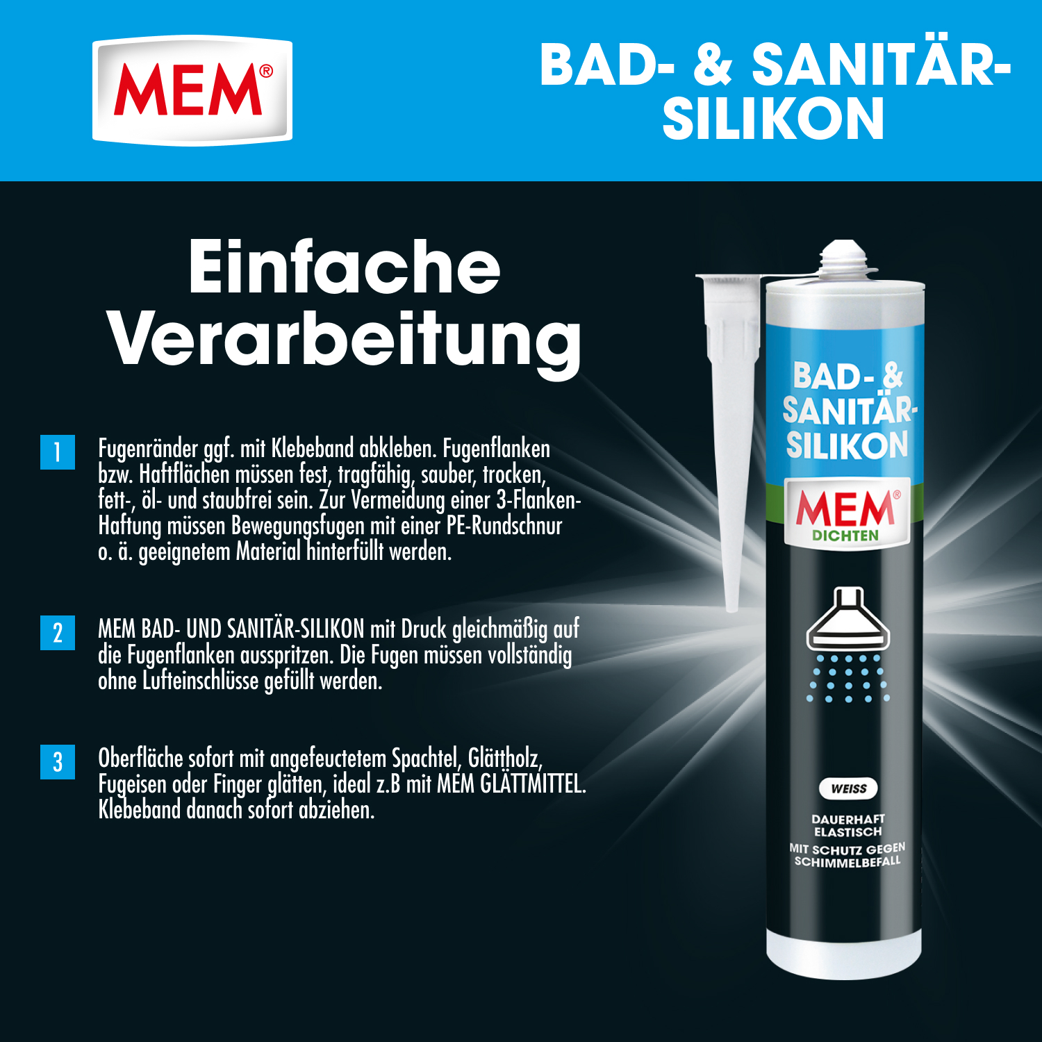 Bad- & Sanitär-Silikon Weiss