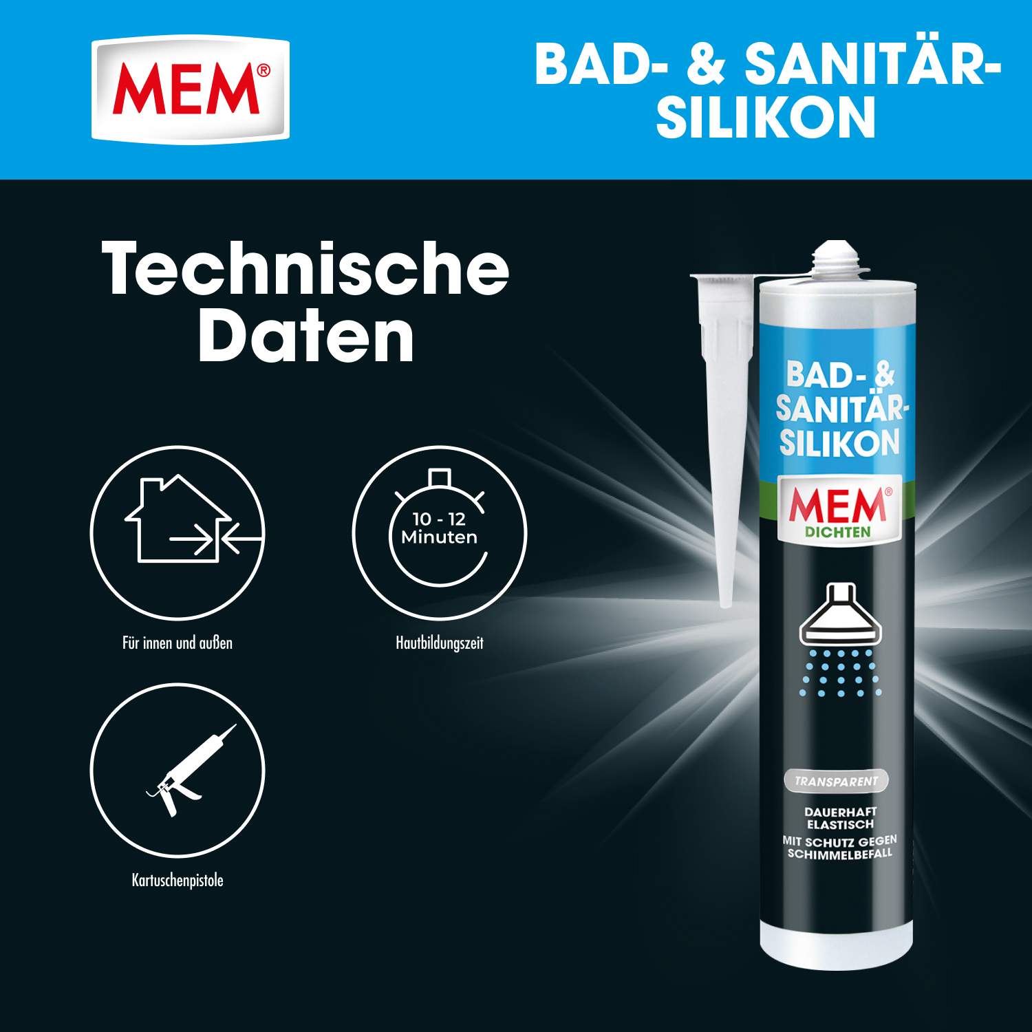 Bad- & Sanitär-Silikon Transparent