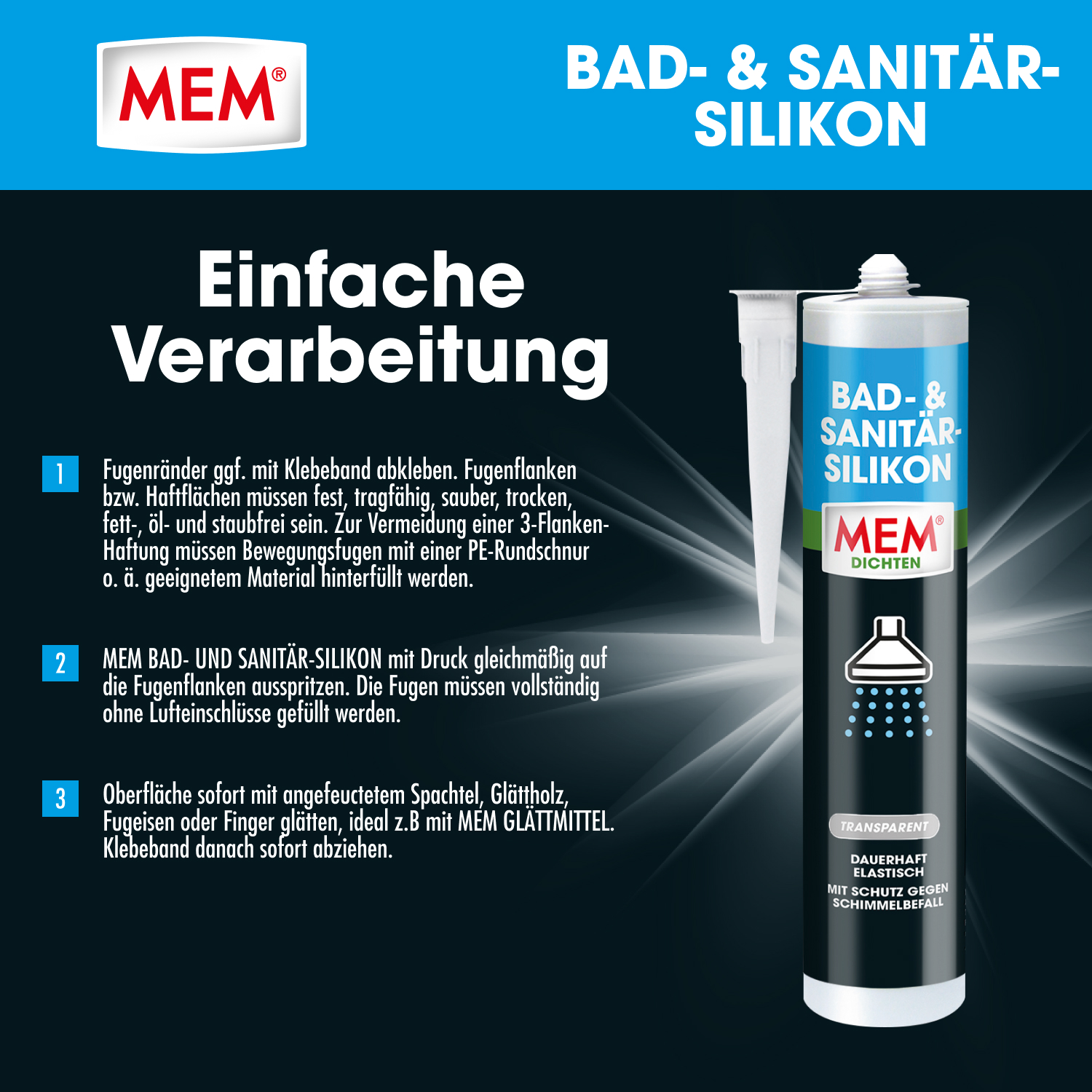 Bad- & Sanitär-Silikon Transparent
