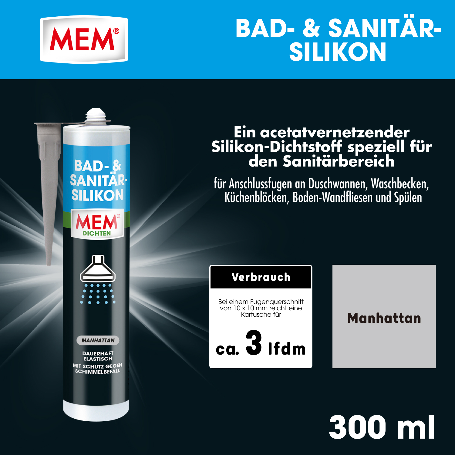 Bad- & Sanitär-Silikon Manhattan