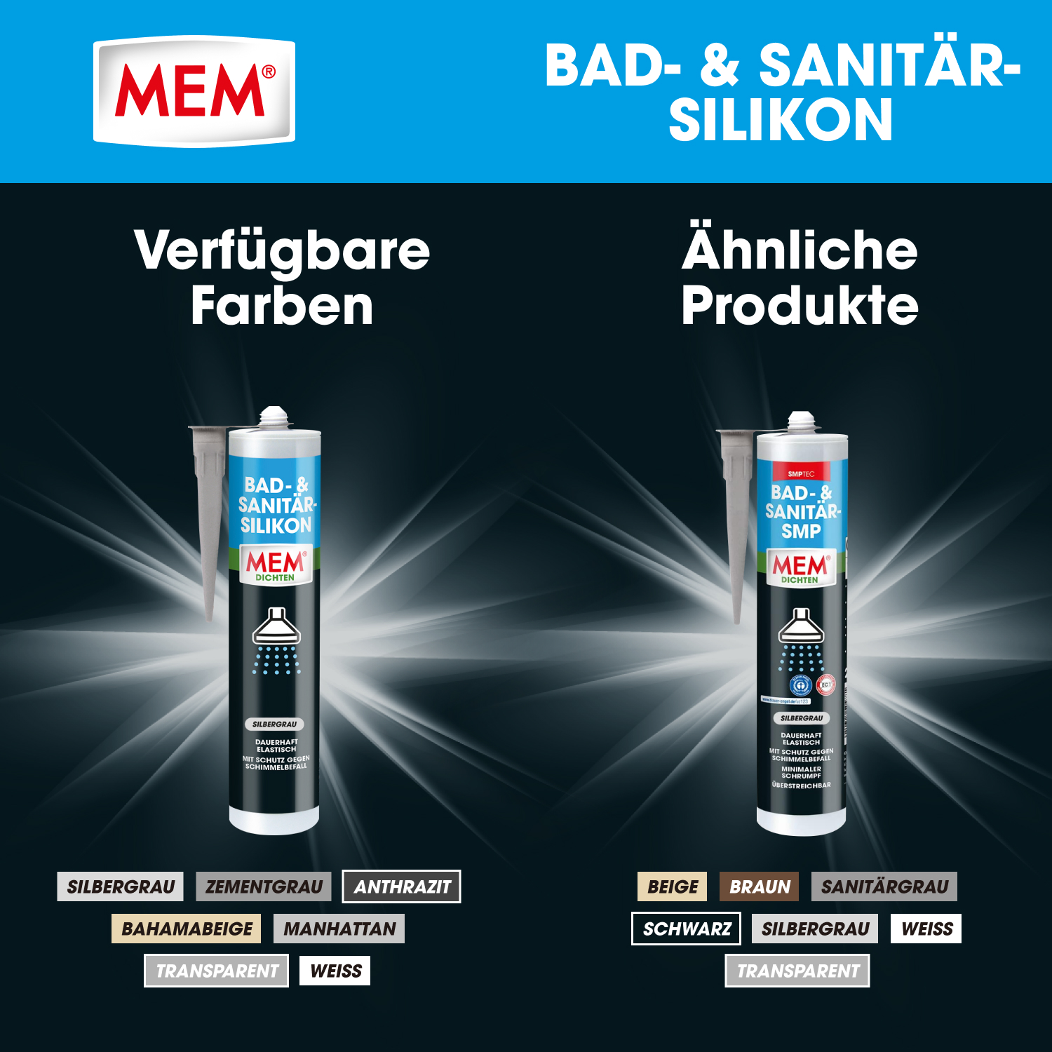 Bad- & Sanitär-Silikon Silbergrau