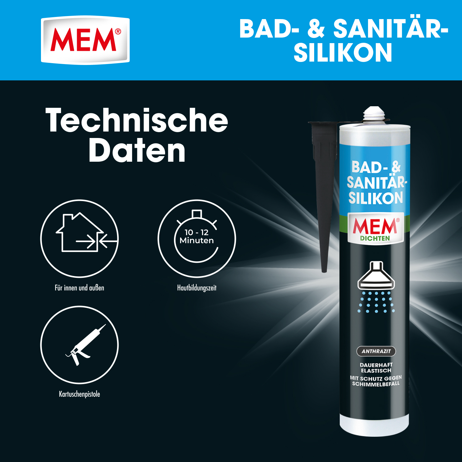 Bad- & Sanitär-Silikon Anthrazit