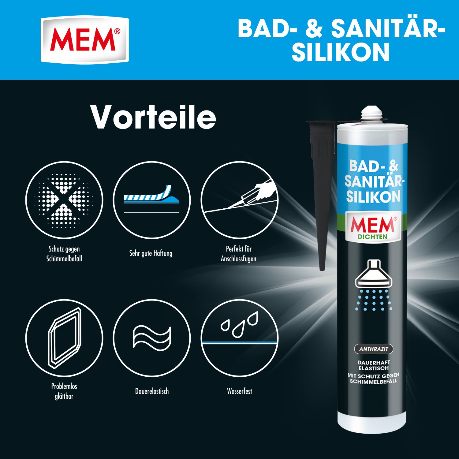 Bad- & Sanitär-Silikon Anthrazit
