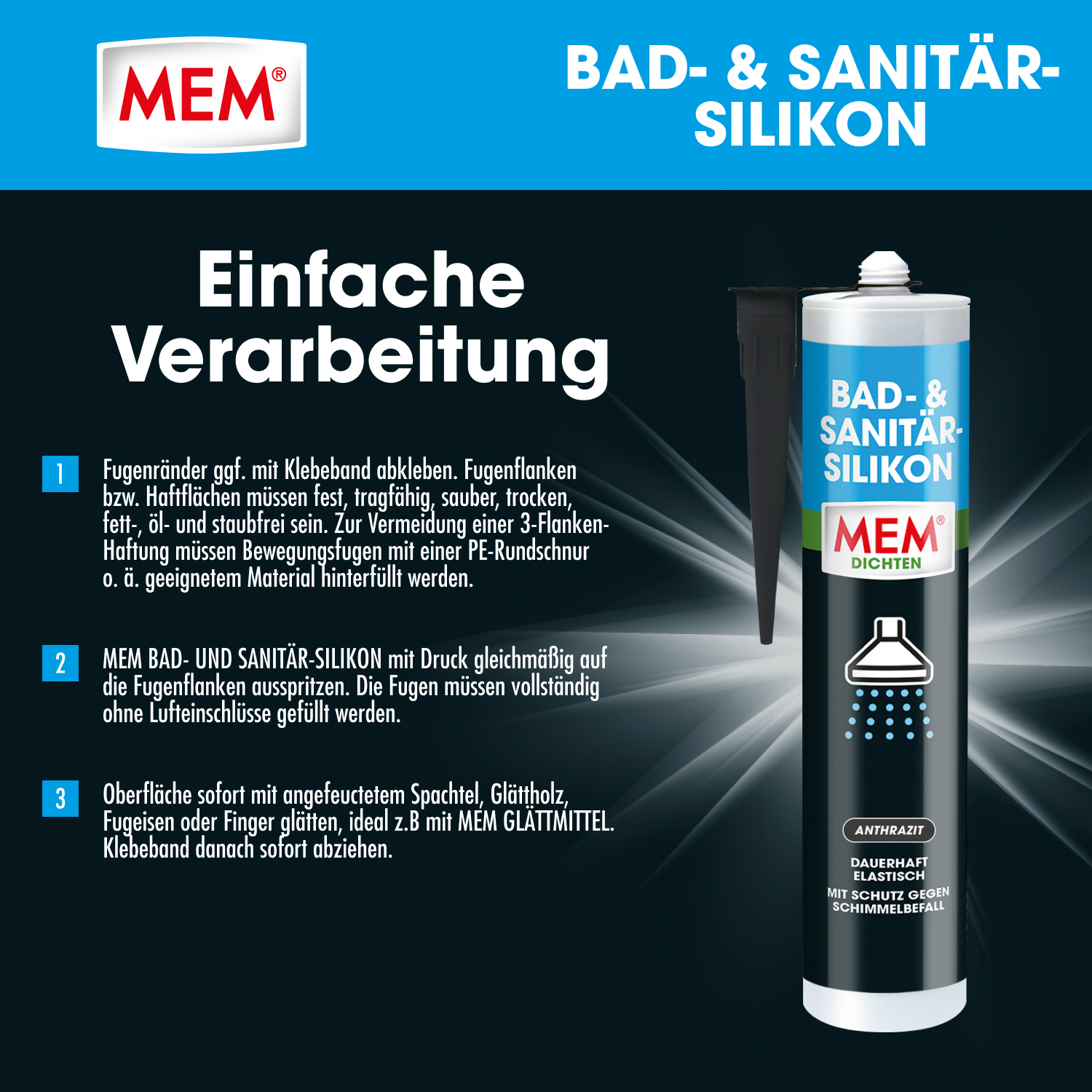Bad- & Sanitär-Silikon Anthrazit