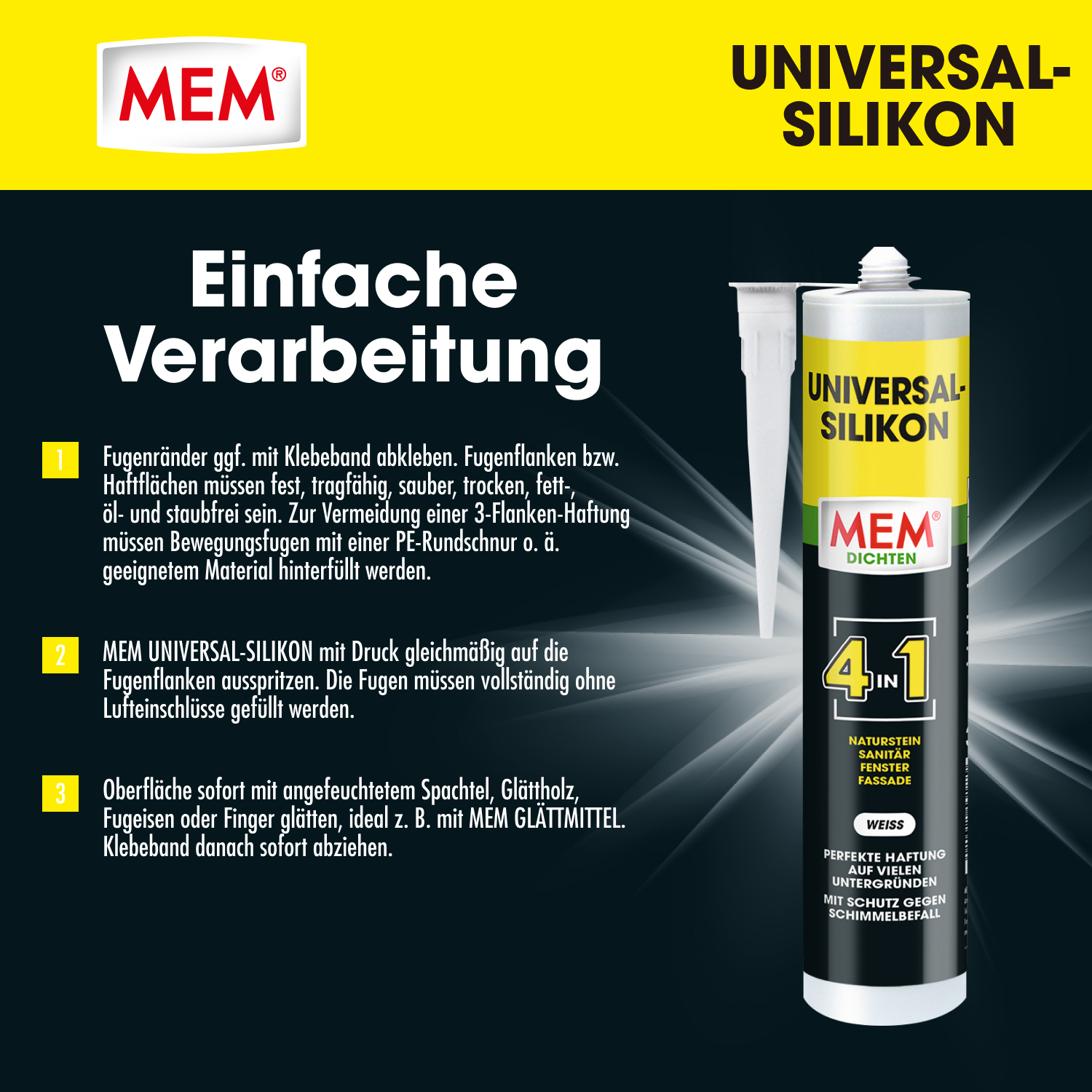 Universal Silikon 4in1 Weiss
