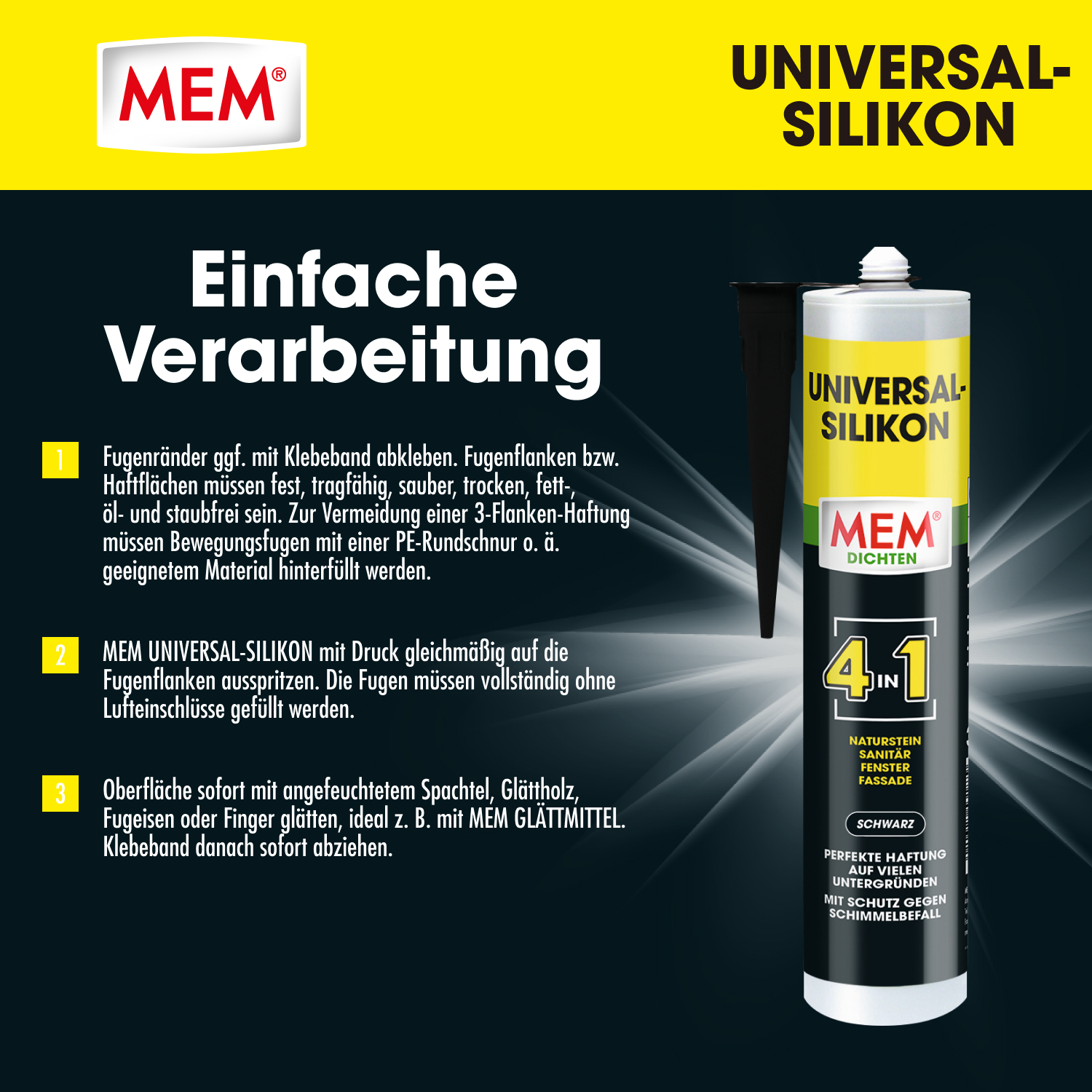 Universal Silikon 4in1 Schwarz