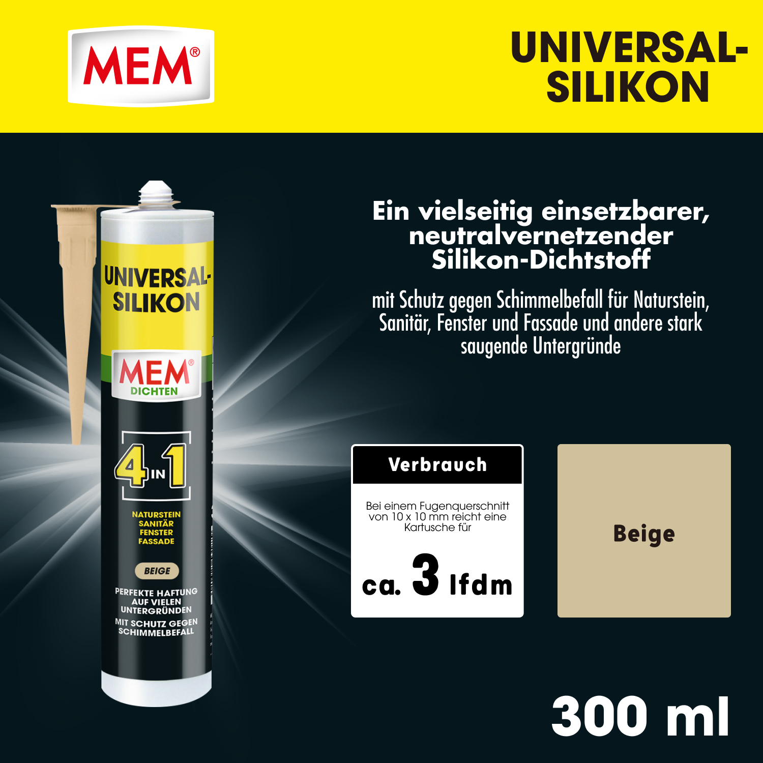 Universal Silikon 4in1 Beige