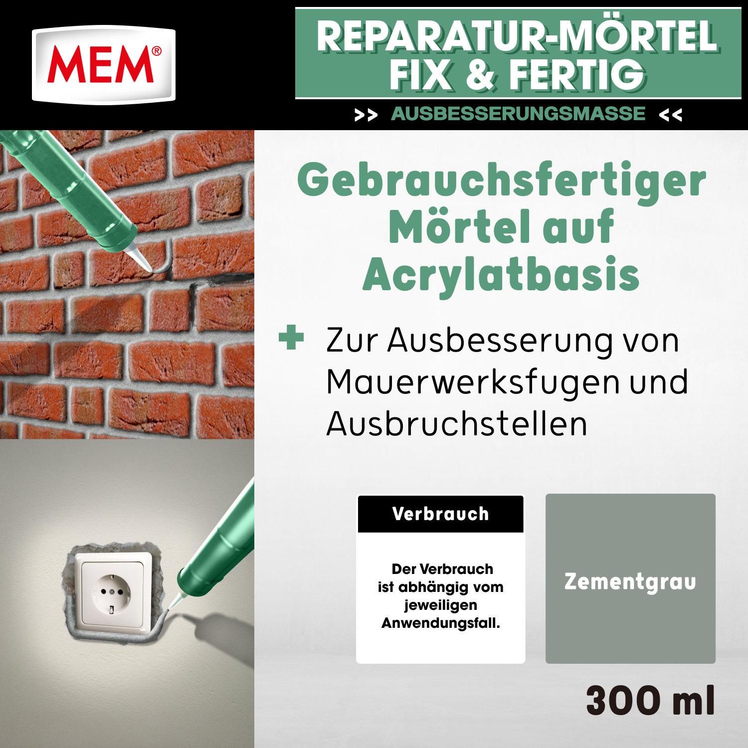 Reparatur-Mörtel Fix & Fertig