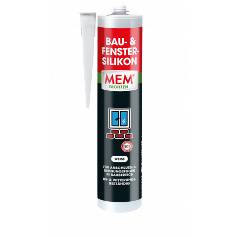 MEM Bau & Fenster Silikon 300ml weiß