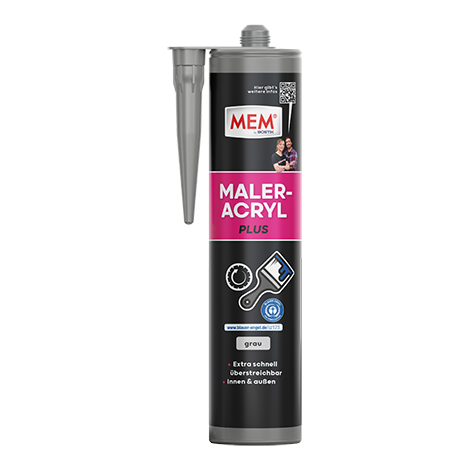 Produktabbildung MEM Maler-Acryl Plus grau in der Kartusche