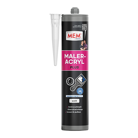 Produktabbildung MEM Maler-Acryl Plus weiß in der Kartusche
